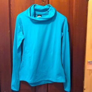 Turtle neck sweatshirt, teal